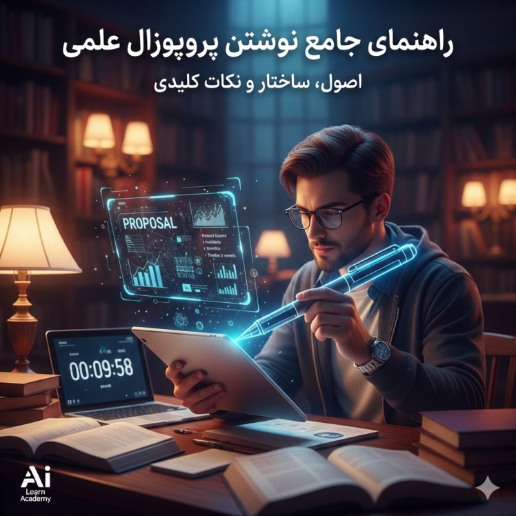 نوشتن پروپوزال در ۱۰ دقیقه با هوش مصنوعی؛ راهنمای عملی ۲۰۲۶ + پرامپت‌های آماده