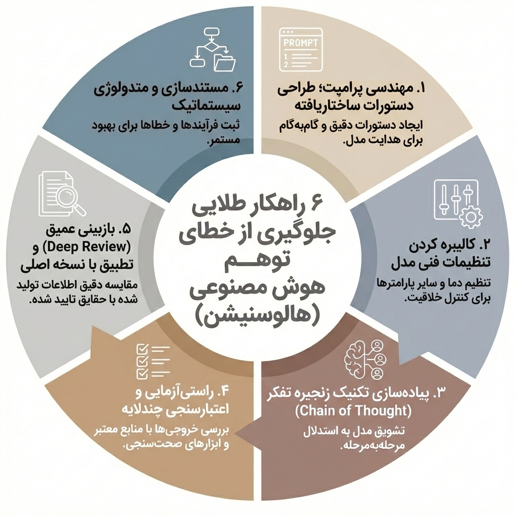 هالوسینیشن هوش مصنوعی چیست؟ + ۶ راهکار طلایی برای پژوهشگران و دانشجویان
